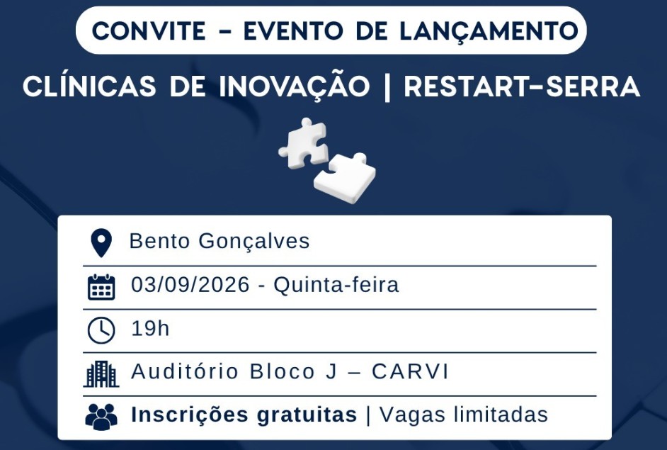 Restart-Serra seleciona empresas impactadas pelas enchentes para Clínicas de Inovação