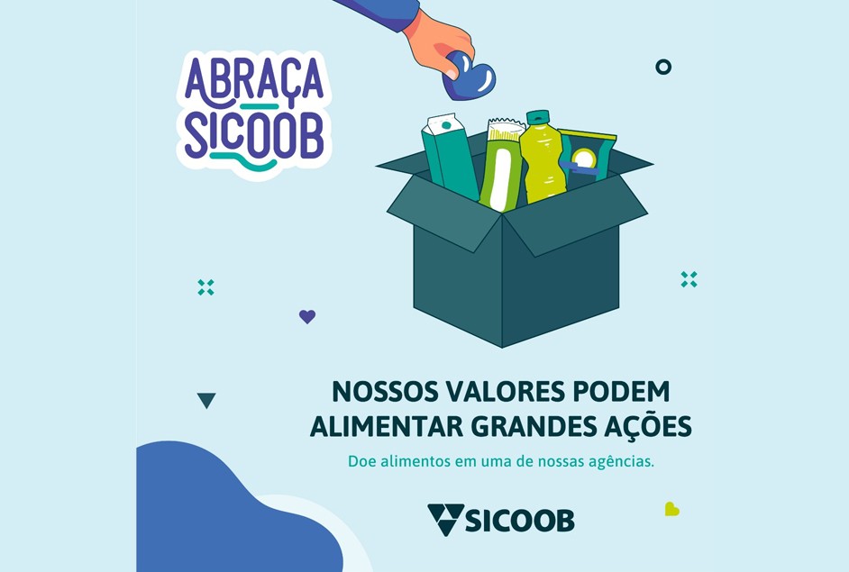 Sicoob realiza campanha para arrecadar alimentos
