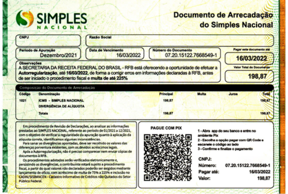 Receita Federal alerta para novo golpe com guia falsa do Simples Nacional para pagamento via Pix