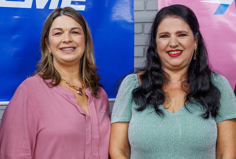 Sirlei Kerkhoff, atual presidente da Apeme Mulher, e Rosana Debiasi, presidente da Apeme - Foto: Igor Guedes