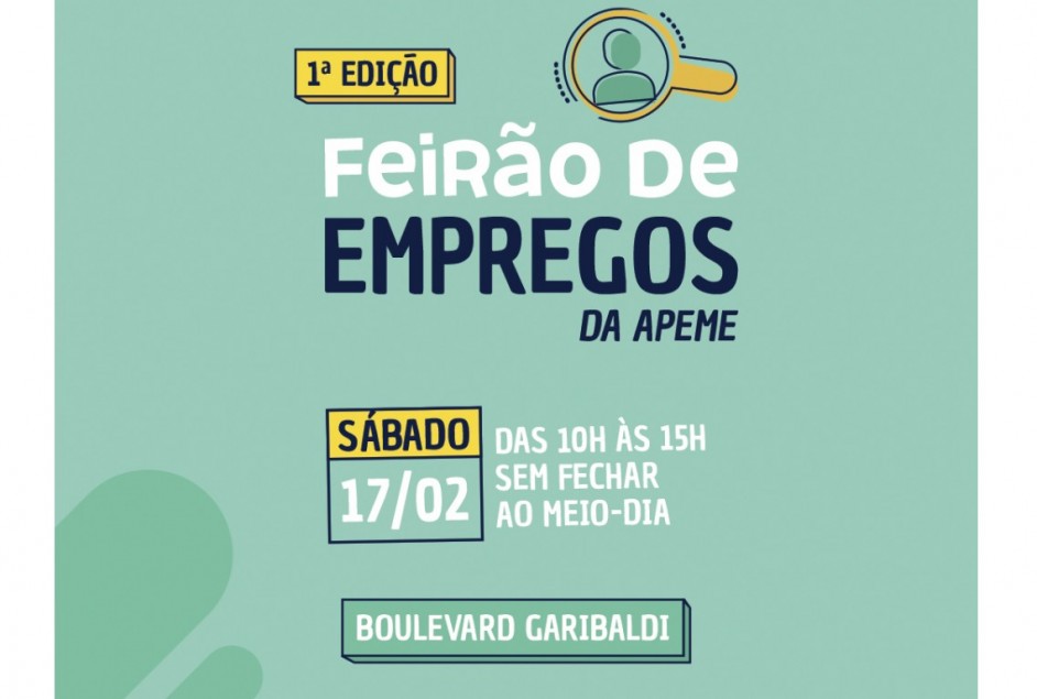 Vem aí o 1º Feirão de Empregos da Apeme