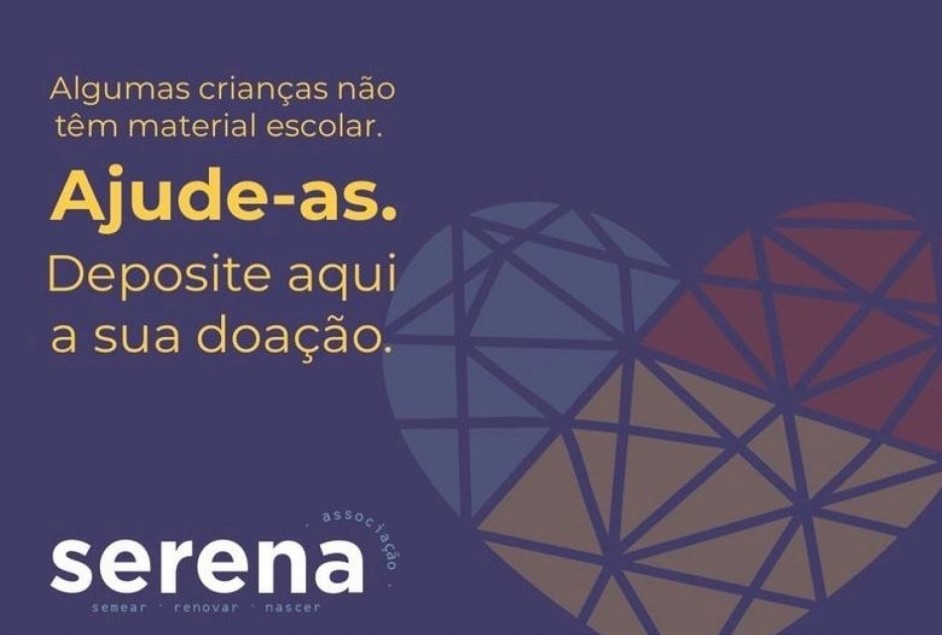 Associação Serena realiza campanha para arrecadar material escolar