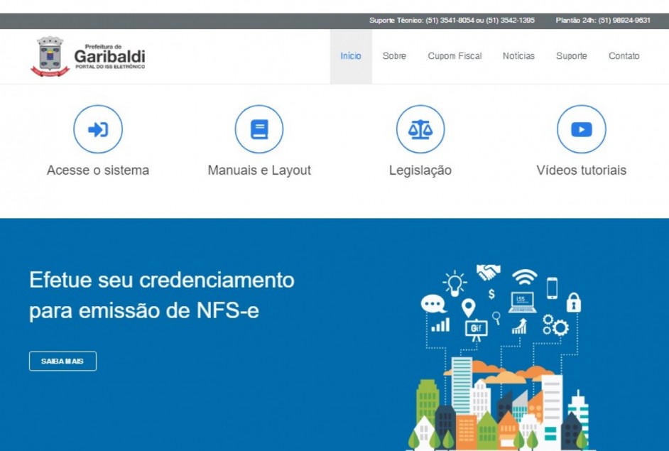 Prefeitura de Garibaldi disponibiliza ISS digital