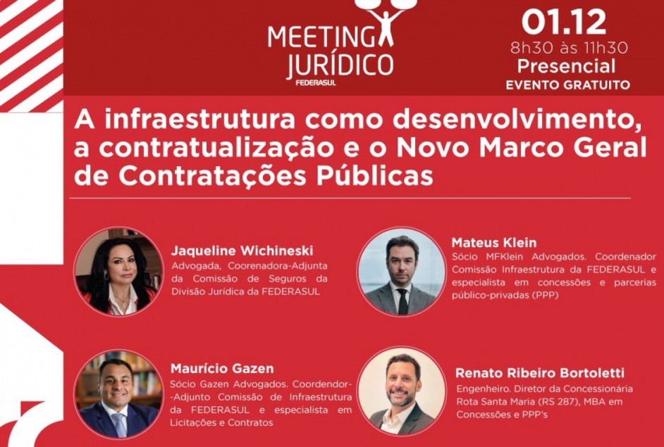 Meeting Jurídico sobre licitações públicas acontece no dia 1º/12 na Apeme