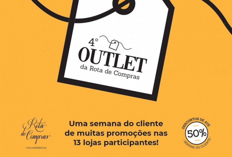 4º Outlet Rota de Compras segue até sábado com descontos de até 50%