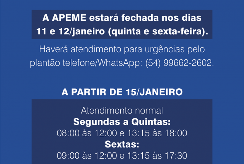 Não atenderemos nesta quinta e sexta-feira