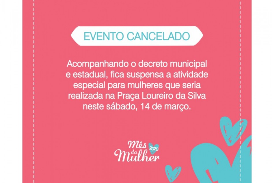 COMUNICADO – CANCELAMENTO DE ATIVIDADE